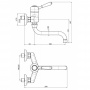 Carlo Frattini Kitchen Смеситель для кухни настенного монтажа, цвет: хром