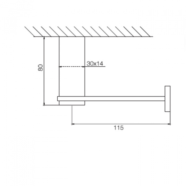 Carlo Frattini Quadra Держатель туалетной бумаги, подвесной, цвет: чёрный матовый
