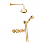 Nicolazzi Nuova Brenta Душевой набор: верхний душ d20 см, комплект ручного душа, встроенный смес. с перекл. цвет: золото
