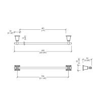 Devon&Devon Time Полотенцедержатель 60см., подвесной, цвет: хром