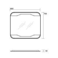 Kerasan Waldorf Зеркало без светильника 80х70см, с выключателем