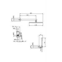 Gattoni Soffio Душевой комплект, смеситель встроеный с внутр частью, ручная лейка. душевая головка 250мм.цвет: хром