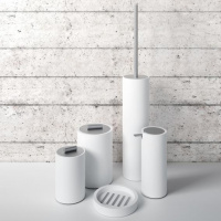 Decor Walther Stone SSP Дозатор для мыла, настольный, цвет: белый / сталь матовая