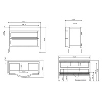 EBAN Rachele Комплект мебели с зеркалом Aurora, 108см, цвет: NOCE