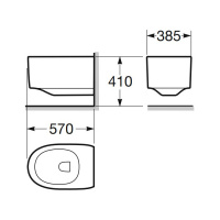Armani Roca Island Унитаз подвесной 57х38.5х27см, со скрытым креплением, цвет: off-white