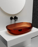 Раковина накладная прозрачная ABBER Kristall AT2805Opal