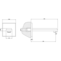Gessi Eleganza Настенный излив для ванны, для монтажа с удаленным управлением (не входит в комплект), цвет: хром
