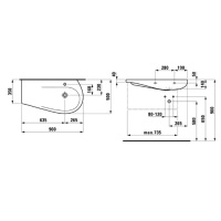 Laufen Alessi One Раковина 90х50х16.5 см, 1 отв., цвет: белый