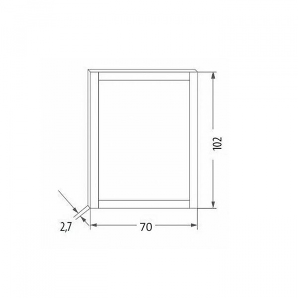 Eban Style Зеркало 70х102см, подвесное, цвет: Bianco decape