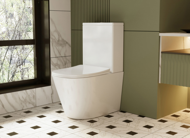 Унитаз ABBER Bequem AC1112 компакт белый, безободковый