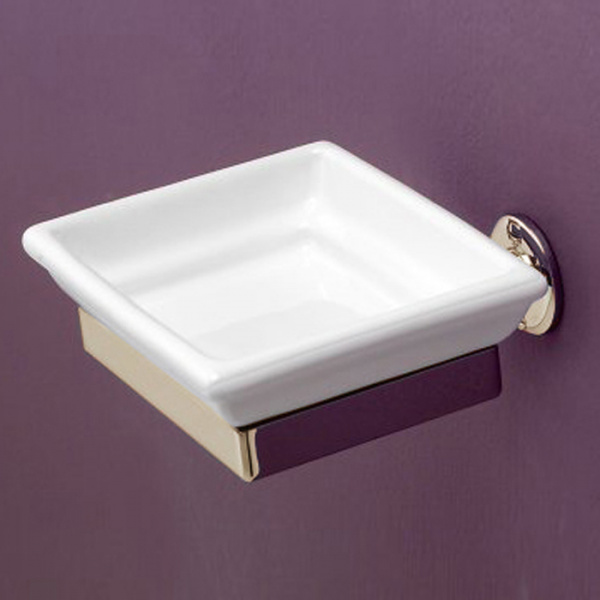 Devon&Devon First Class Мыльница подвесная, цвет: золото/белый