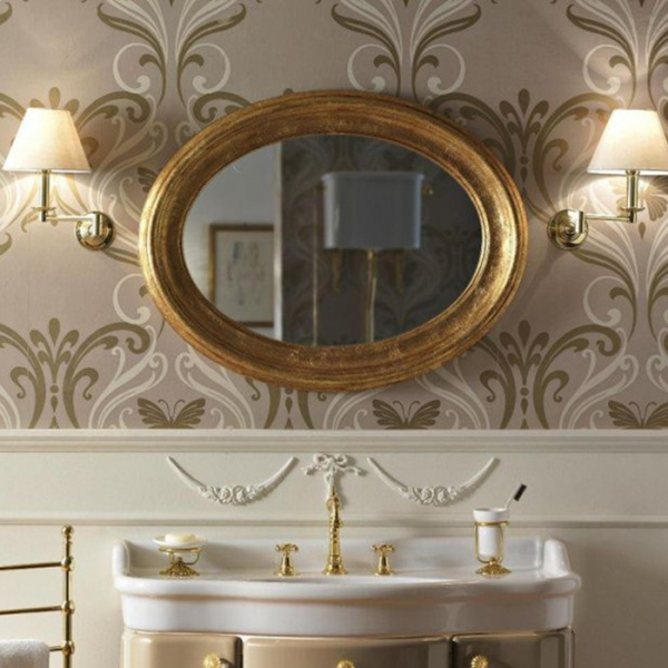 Sbordoni Зеркало Bernini овальное настенное 70х90 см, цвет: состаренное золото