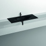Kerasan Shape Раковина 122х52см, встраиваемая, с 1 отв., цвет: черный матовый