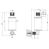 Gessi Inciso Дозатор для жидкого мыла подвесной, цвет: белый/nero XL