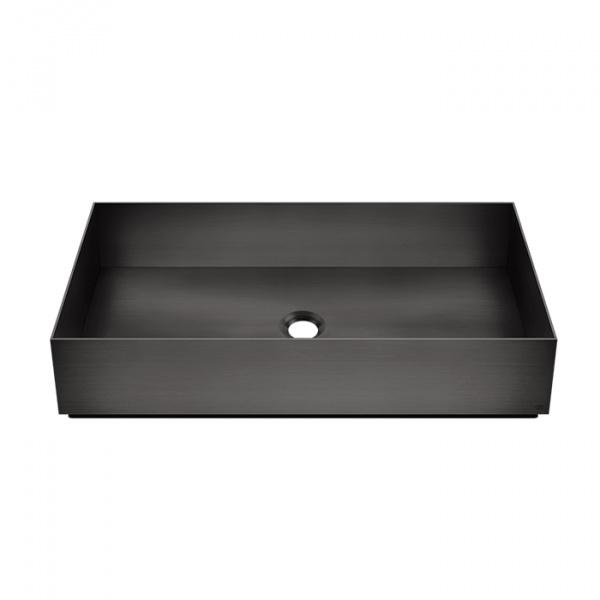 Gessi 316 Раковина 60x35 см, без отв., для установки на столешницу, без перелива, нержавеющая сталь, цвет: Black Metal Brushed PVD