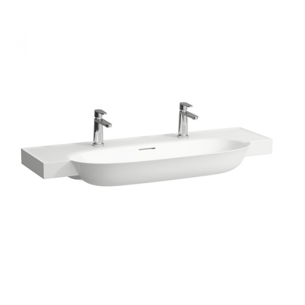 Laufen New Classic Раковина 120х48х16.5 см, 2 отв., накладная, без перелива, цвет: белый