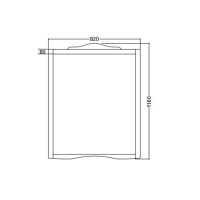 Kerasan Retro Зеркало в деревянной раме 92xh116см, цвет: noce(орех)