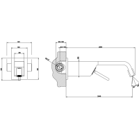 Gessi Внутренняя часть встраиваемого смесителя для раковины с изливом