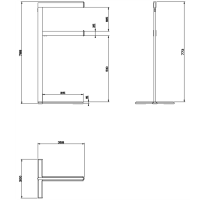 Gessi Eleganza Полотенцедержатель двойной напольный 70х38см., цвет: хром