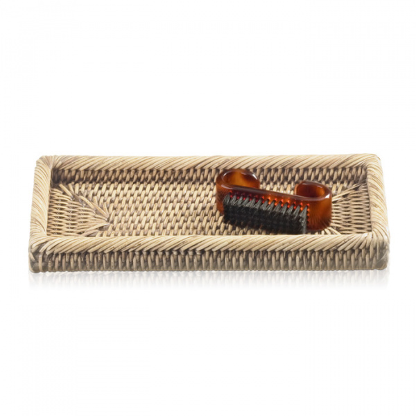 Decor Walther Basket KS Лоток универсальный 23.5x11.5см, настольный, цвет: ротанг светлый