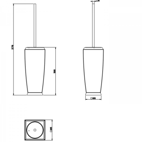 Gessi Mimi Ершик для унитаза напольный керамический, цвет: Finox/белый