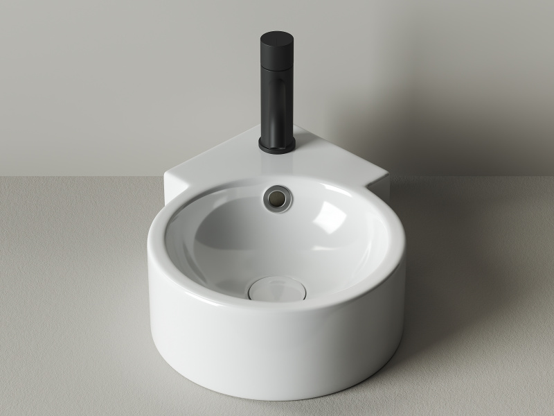 Умывальник подвесной угловой Element 310*430*125мм Ceramica Nova белый CN5019