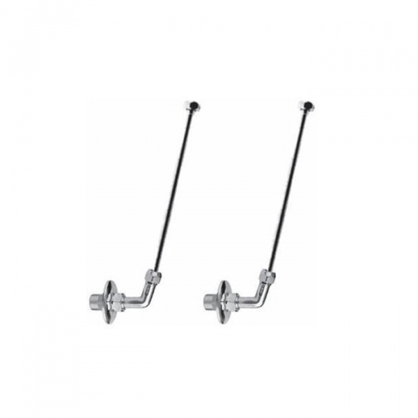 Nicolazzi Articoli vari Гладкое крепление с коленом и розеткой 1/2”, цвет: хром