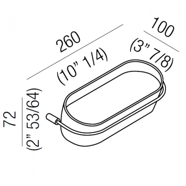 Agape Bucatini Керамическая полочка, подвесной, цвет: белый