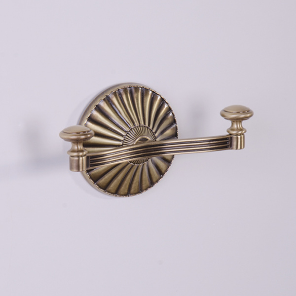 TW Retro Opal Крючок для полотенца двойной, подвесной, цвет: бронза