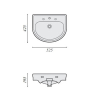 Sbordoni Masaccio Раковина 52х42х19.5 см, 1 отв., цвет: белый