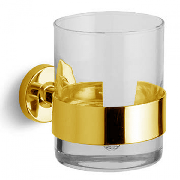 Bertocci Cinquecento Стакан подвесной, цвет: прозрачное стекло/золото матовое