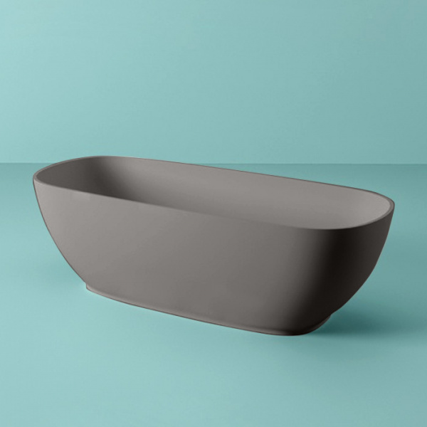 Artceram Hoop Ванна отдельностоящая, 170х70хh50см, с переливом и слив.крышкой, Livingtec, цвет: grigio oliva
