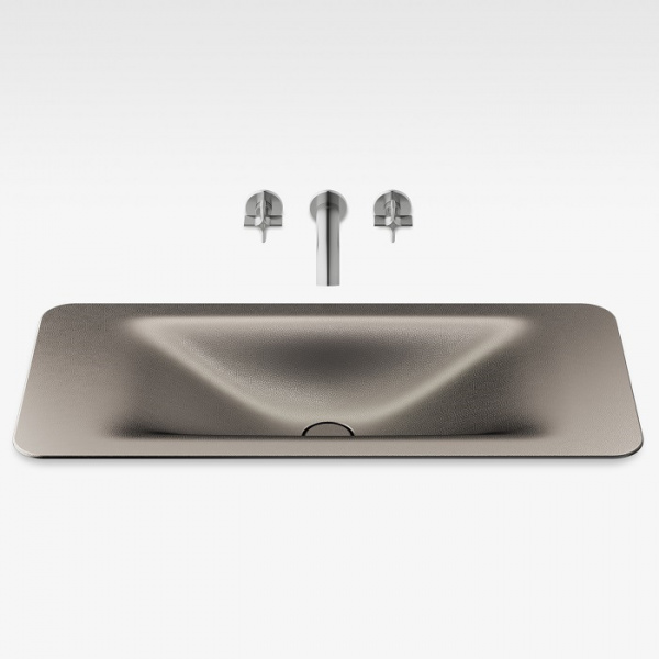 Armani Roca Baia Раковина 90x42 см, без отв., встраиваемая сверху, цвет: shagreen dark metallic