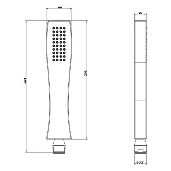 Gessi Mimi Душевая лейка с защитой от известкового налёта, цвет: золото