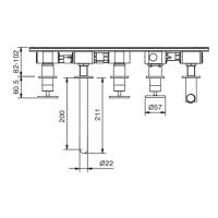 Fantini Внутренняя часть смесителя для ванны, 1/2&quot