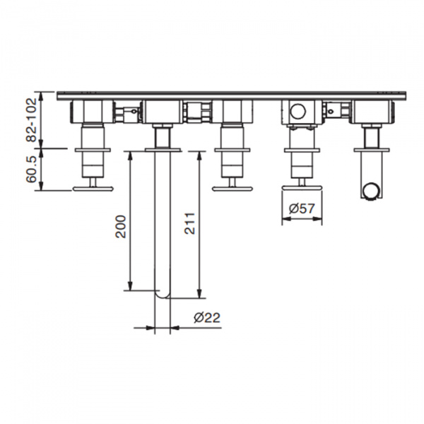 Fantini Внутренняя часть смесителя для ванны, 1/2&quot