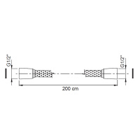 Carlo Frattini Wellness Шланг для душа 2000 мм., цвет: хром