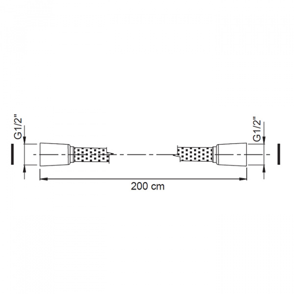 Carlo Frattini Wellness Шланг для душа 2000 мм., цвет: хром