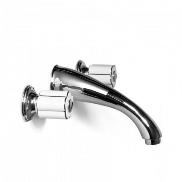 Смеситель для раковины Bongio Fleur Blanc, цвет: хром/белый фарфор