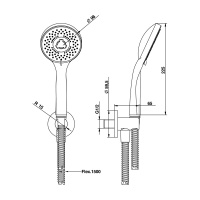 Душевой набор Bongio Pi7, цвет: хром