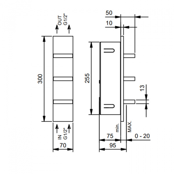 Fantini Внутренняя часть смесителя для душа, 1/2&quot