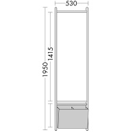 Burgbad Mya Зеркало напольное 53x195 см, цвет: дуб натуральный