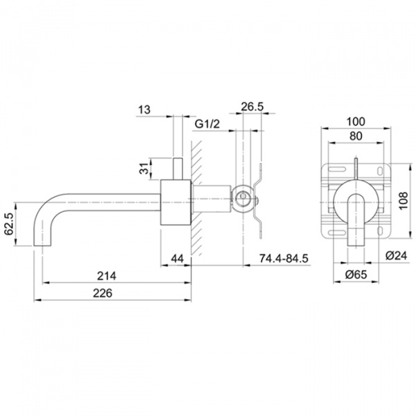 Fantini Внутренняя часть смесителя для раковины, 1/2