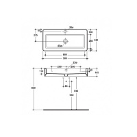 Kerasan Ego Раковина 90х43см., подвесная, с 1 отв., цвет: белый