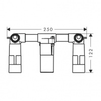 Axor Massaud Встраиваемый смеситель для раковины на 3 отверстия, цвет: хром