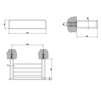 Gessi iSpa Полочка 15см, подвесной, цвет: хром