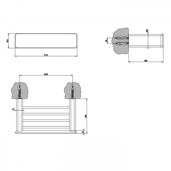 Gessi iSpa Полочка 15см, подвесной, цвет: хром
