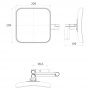 EMCO Evo Зеркало косметическое, LED, 209x209мм,  двойной, 5x кратное увеличение, подвесной, цвет: хром