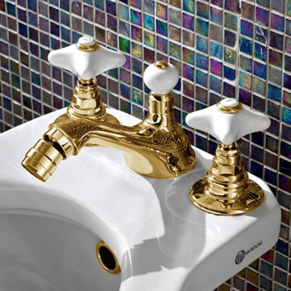 Sbordoni Magnolia Смеситель для биде на 3 отверстия, цвет: глянцевая латунь