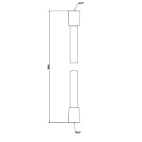 Gessi 316 Шланг сromalux для ванны с коническим соединением на 1/2", длина 150 см, цвет: brushed black metal pvd